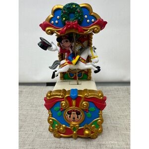 Disney‎ Mickey Mouse Holiday Carousel Wind Up Ornament Mr Christmas